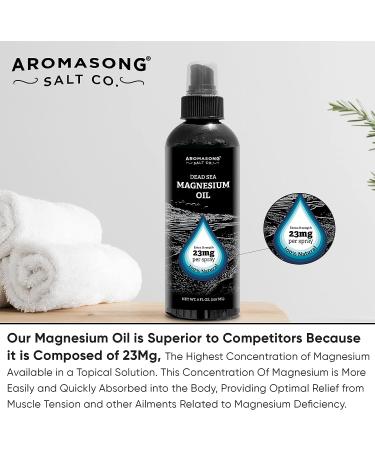 Aromasong Extra Strength Ultra-Pure Magnesium Spray - 8 Oz | Headache & Leg Discomfort Relief | Calm Sleep Support - Buy Online on GoSupps.com