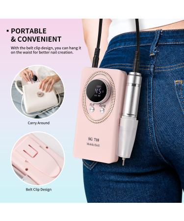LimeGirl Electric Nail Drill - Professional Acrylic Nail Kit Portable 13-in-1 Polishing Set 45000RPM - 2024 Upgrade (Pink) | Ship Internationally - Buy Online on GoSupps.com