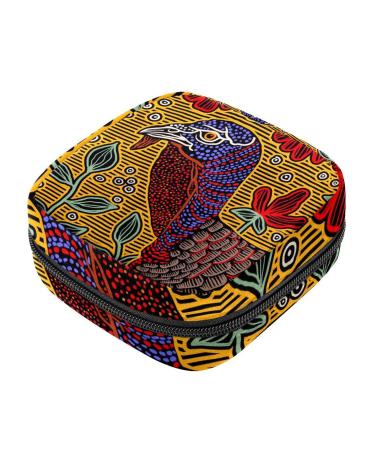 Menstrual Pad Bag with Zipper Ladies Napkin Pouch Tampons Collection Bag for Women and Girls (Wild T rkiye)