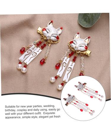 WATIIFUFU 1 Pair Fox Tassel Clip Chinese Tassel Hair Clips Tassel Animal Hair Clip Dangle Tassel Hair Clip Tassel Barrette Chinese Tassel Hairpin Tassel Hairpin Tassel Drop Barrette - Buy Online on GoSupps.com
