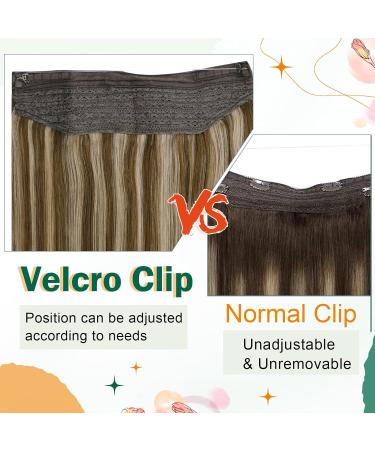 Easyouth Highlight Brown Mixed Blonde Wire Human Hair Extensions 18 Inch 80g 1-Wire #4P27 - Buy Online on GoSupps.com