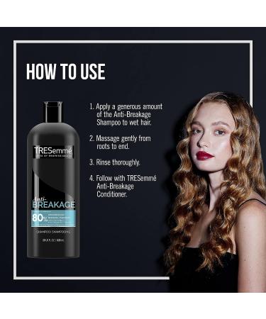 TRESemme Anti Breakage Shampoo & Conditioner Set - 28 Fl Oz, Promotes Healthy Hair Growth, Reduces Dry Hair Breakage Up to 80% - With Vitamin E, B12, and Gelatin - Buy Online on GoSupps.com