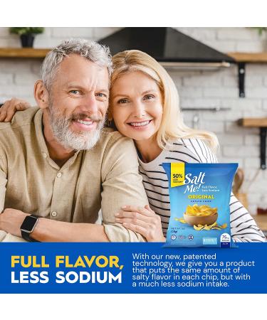 SaltMe! Original Better For You Potato Chips - 24ct 1oz Bags - 50% Less Sodium - Kosher & Gluten Free - Non-GMO - Healthy Snack Pack - USD$21.97 - Buy Online on GoSupps.com