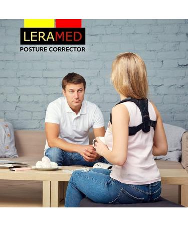 Leramed 2023 Posture Corrector for Men and Women - Adjustable Upper Back Brace for Clavicle Support - Relieves Neck, Back, Shoulder Pain - Chest Size 25-50 - Buy Online on GoSupps.com