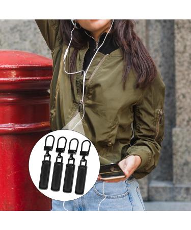 4-Piece Universal Metal Zipper Pulls - Replacement Parts for Jeans Jackets Suitcases & More (Black) - Buy Online on GoSupps.com