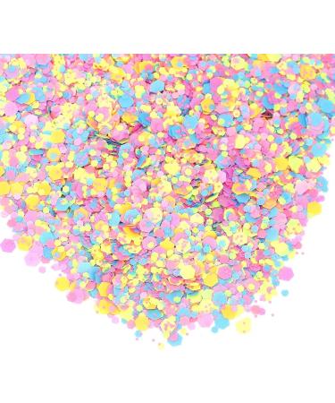 Face glitter iridescent glitter 50g mixed colors glitter hexagonal shape glitter nail glitter powder cosmetic makeup glitter for - Buy Online on GoSupps.com