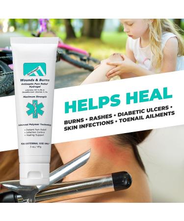 Forticept 4% Lidocaine Gel - Maximum Strength Pain Relief Cream for Burns, Wound Care, First Aid - 3oz - Buy Online on GoSupps.com