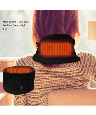 Shop Heated Neck Gaiter Adjustable Winter Neck Warmer Soft & Cold Resistant for Outdoor Use Black - Buy Online on GoSupps.com