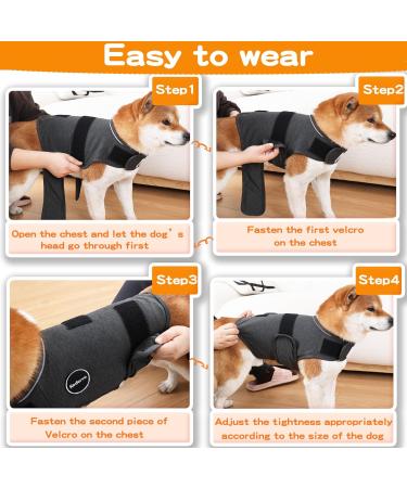 Dog Anxiety Jacket - Skin-Friendly Calming Shirt for Thunder Fireworks & Vet Stress | Anti-Anxiety Vest for Dogs - X-Large Blue - Buy Online on GoSupps.com