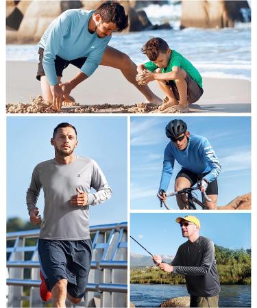 Roadbox Men's UPF 50+ UV Sun Protection Long Sleeve Fishing Shirt - Campanula Blue - Large - Buy Online on GoSupps.com