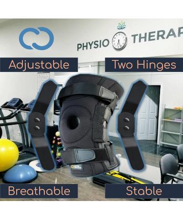 Buy Copper Compression DualFlex Hinged Knee Brace | Meniscus Tear Arthritis & Pain Relief | Adjustable XL for Men & Women - Buy Online on GoSupps.com