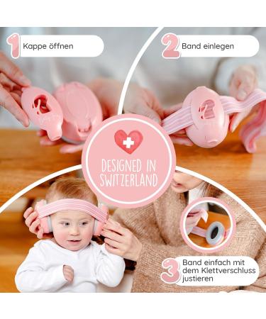 Buy Baby Frey Hearing Protection for Babies | Test Winner Noise Reduction Up to 23dB | Comfortable Baby Headphones with Non-Slip Band & Premium Carrying Bag | Pink - Buy Online on GoSupps.com