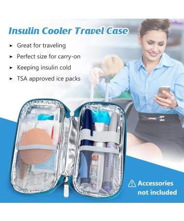 Youshares Insulin Cooling Bag with 2 Cooling Packs - Diabetic Pocket for Safe Storage Travel PEN Cool Box | Gray Camellia - Best Diabetes Accessories - Buy Online on GoSupps.com