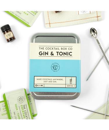 Gin & Tonic Cocktail Kit - The Cocktail Box Co. Premium Cocktail Kits - Make Hand Crafted Cocktails. Great gift for any cocktail lover and makes the perfect travel companion! (1 Kit)