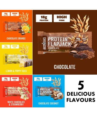 Uncle Jack's Protein Flapjacks - 16 x 100g - 18g Protein - Vegetarian (White Chocolate & Strawberry) - Buy Online on GoSupps.com