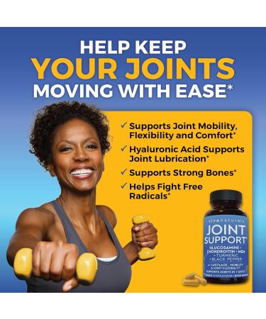 Glucosamine Chondroitin MSM Joint Support - 90 Capsules with Turmeric & Boswellia for Mobility & Comfort - Buy Online on GoSupps.com