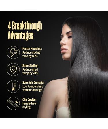 BeKind Flex 2-in-1 360 Hair Styler | Flat Iron & Curler - Golden - Perfect Gift for Girls & Women - Buy Online on GoSupps.com