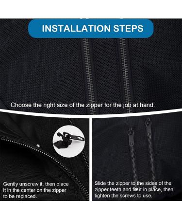 Yeria 18-Piece Zipper Pull Set - Removable Zipper Repair Kit for Luggage Jackets & Bags - 3 Sizes Zipper Slider - Buy Online on GoSupps.com