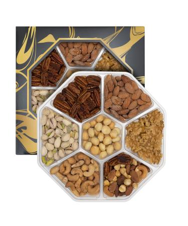 Assorted Nut Tray, Gourmet Nuts For Gift Baskets, Christmas gift, birthday gift, get well soon men and woman, food gifts, gift for anniversary, holiday snack gift, Dry Snack Mix Food Box for Sympathy Gift Basket , Includes