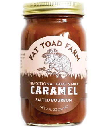 Fat Toad Farm Traditional Goats Milk Caramel Sauce / Cajeta, Salted Bourbon, Gluten Free, 8 fl oz Salted Bourbon 8 Fl Oz (Pack of 1)