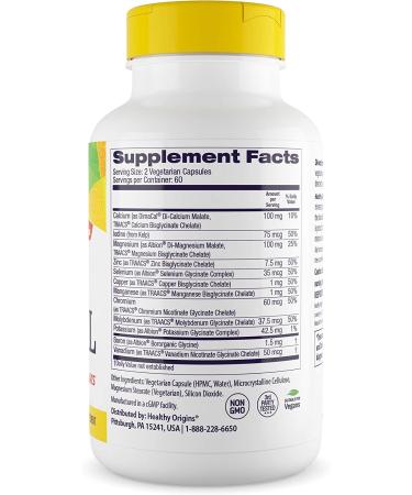 Healthy Origins Chelated Multi Mineral - Albion Minerals, 120 Veggie Caps (Pack of 2) - Boost Your Health! - Buy Online on GoSupps.com