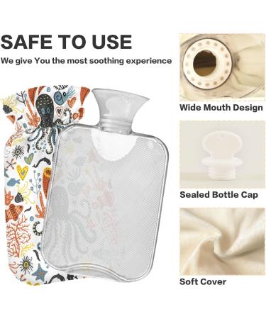 NAANLE Cartoon Octopus Hot Water Bottle - 2L Transparent for Warm & Cold Therapy Ideal for Pain Relief | International Shipping Available - Buy Online on GoSupps.com