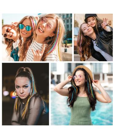 16 Color Fairy Hair Tinsel Kit - 3200 Strands, 47 Inch Extensions with Glitter, Micro Beads, and Crochet Tools for Women & Girls - Buy Online on GoSupps.com