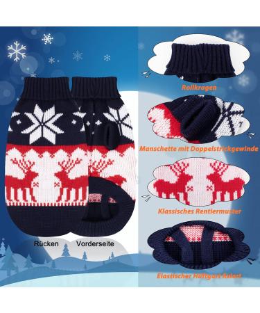 Ranypet Christmas Cat & Dog Sweater - Cozy 2-Pack Knitted Pet Apparel for Kittens & Small Dogs - Buy Online on GoSupps.com