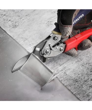 WORKPRO 10" Tin Snips Straight Cr-V Steel Aviation Snips Compound Snips for Cutting Aluminum & Metal Sheets or as Household Scissors - Buy Online on GoSupps.com