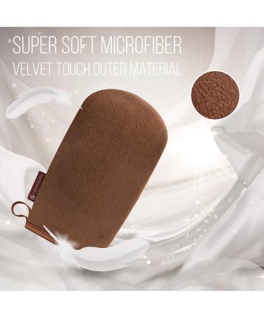 Ultimitt Double Self Tanning Applicator Mitt Set - Reusable Streak-Free Bronzing Sunless Tan Gloves in Single Brown - Buy Online on GoSupps.com
