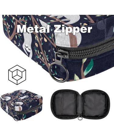 Shop Cute Sloth Floral Women's Napkin Storage Bag - Portable Menstruation Cup & Bandages for First Period - Buy Online on GoSupps.com