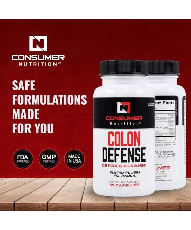 Digestive Supplements - Colon Cleanse Detox for Optimal Gut Health | Cascara Sagrada Senna Leaf & Psyllium Husk | 30 Capsule Bowel Cleanse - Buy Online on GoSupps.com