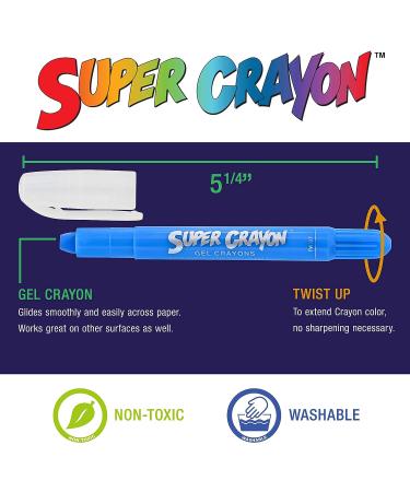 U.S. Art Supply Super Crayons Set - 36 Smooth Gel Colors - Bright, Blendable & Washable - Buy Online on GoSupps.com