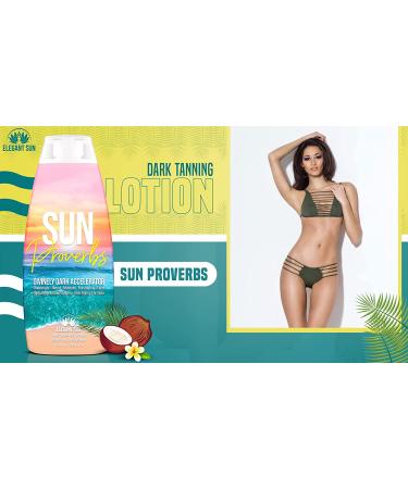 Elegant Sun SUN PROVERBS Dark Accelerator Bronzer-Free Tanning Lotion with Ultra Melanin Boosting Blend - Anti-Aging Nourishing Extracts - Best Flawless Tanning Solution - Buy Online on GoSupps.com