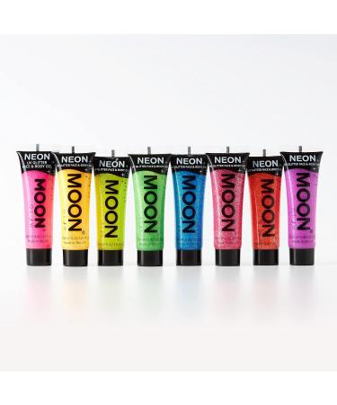 Buy Moon Glow Neon UV Glitter Face and Body Gel - 12ml Golden Yellow Glitter Face Paint | International Shipping - Buy Online on GoSupps.com