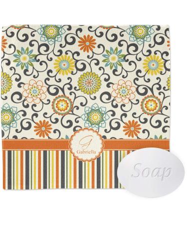 YouCustomizeIt Personalized Swirls Floral & Stripes Washcloth