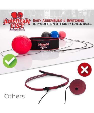 Boxing Reflex Ball Set - 4 Difficulty Levels - Punching Fight React Head Ball - Speed Hand Eye Coordination - Boxing Equipment for Kids & Adults - Buy Online on GoSupps.com