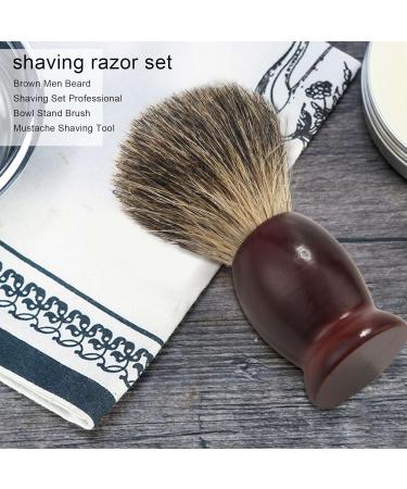 Beifenl Men Shaving Set - Professional Bowl Stand & Brush for Precision Mustache Grooming | International Shipping Available - Buy Online on GoSupps.com