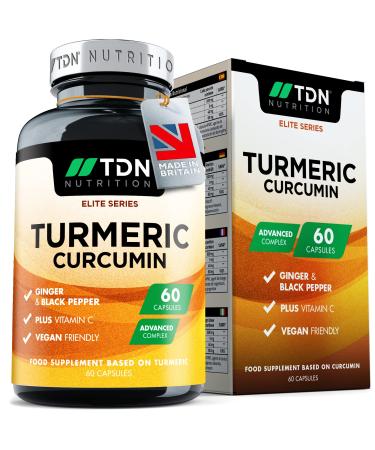 Turmeric Capsules high Strength - Muscle Soreness Relief (600mg 30-60 Day Supply) | Anti Inflamatory Tablets Turmeric and Black Pepper Capsules Tumeric Supplements high Strength Curcumin