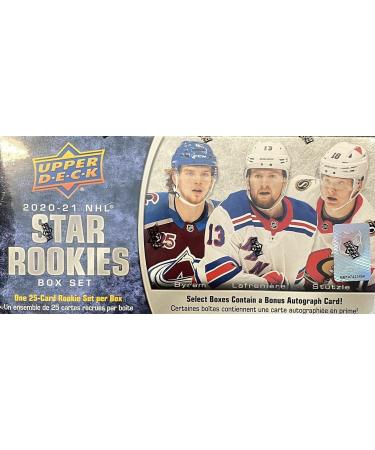 STAR ROOKIES 2020 2021 Upper Deck NHL Limited Edition Factory Sealed 25 Card Set with Alexis Lafrenire and Kirill Kaprizov PLUS Others