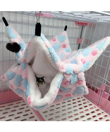 Aoliandatong Small Pet Cage Hammock Bunkbed - S Pink | Guinea Pig, Sugar Glider, Ferret, Hamster, Rat, Squirrel | Cozy Bedding & Warm Hammock for Playing & Sleeping - Buy Online on GoSupps.com