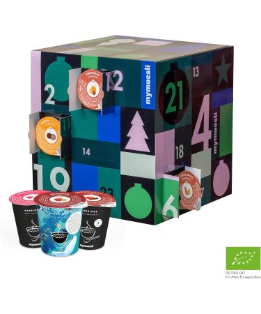 Buy mymuesli Porridge Advent Calendar 2023 - 24 Organic Breakfast Cups | Healthy Gift for Families & Friends | Palm Oil Free - Buy Online on GoSupps.com