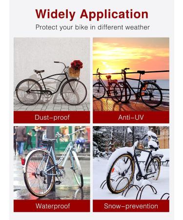 Puroma X-Large Bike Cover - Waterproof Outdoor Bicycle Cover with Lock Hole | Rain, Sun, UV, Dust, Wind Proof for Mountain, Road, Electric Bikes - Basic Black - Buy Online on GoSupps.com