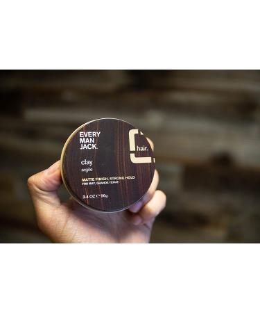 Every Man Jack Hair Styling Clay - Medium Hold, Matte Finish, Fragrance-Free, 3.4 oz - Non-Greasy, All Hair Types - Buy Online on GoSupps.com