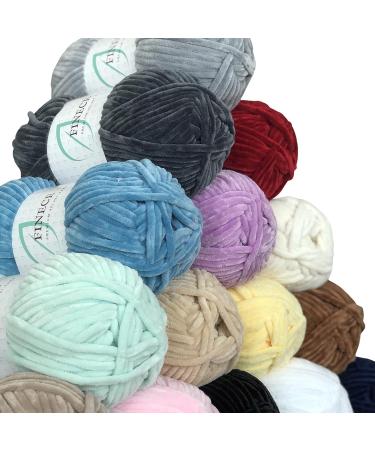 FINECE Soft Velvet Chenille Yarn for Crocheting - Light Camel | 100g (132yds) | Baby Blanket Knitting & Craft Amigurumi Yarn - Buy Online on GoSupps.com