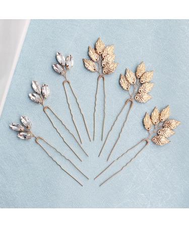 Beaupretty 2 Alloy Leaf Hairpin Hair Accessories Bridesmaid Floral Crystal Rhinestone Hair Pins Ancient Style Hairpin Wedding Headwear Bridal Crystal Hairpin Metal Miss Hanfu Hair Piece - Buy Online on GoSupps.com
