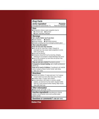Equate Nasal Spray 1 oz - Phenylephrine Decongestant Spray - Pack of 4 (Compare to 4-Way) - Fast Relief - Buy Online on GoSupps.com