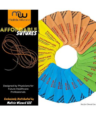 40PK Mixed Suture Threads with Needle & Tools - Sutures Student Practice Kit for Surgical Training, First Aid, Vet Use - Buy Online on GoSupps.com