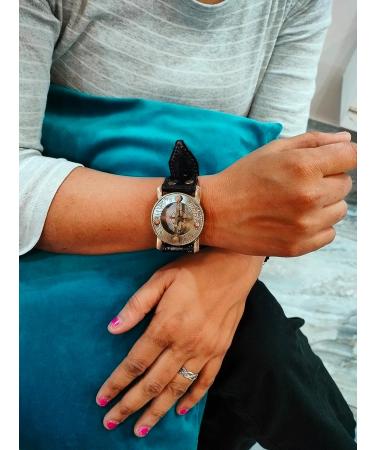 Vintage Antique Sundial Compass with Leather Band - Handmade Nautical Camping and Boating Gift Compass - Buy Online on GoSupps.com