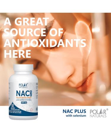 Polar Naturals NAC (N-Acetyl-L-Cysteine) Plus Supports Antioxidant Glutathione Levels Immune System Support Liver and Detox Support - 60 Capsules - Buy Online on GoSupps.com